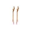 Image 1 : Genuine 2.5 ctw Pink Topaz Earrings 14KT Rose Gold - REF-29T7A