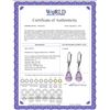 Image 2 : Genuine 4.6 ctw Amethyst & Diamond Earrings 14KT Rose Gold - REF-30V2W