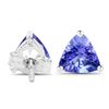 Image 3 : 0.86 ctw Tanzanite Earrings 14K White Gold - REF-23W2M