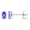 Image 2 : 0.50 ctw Tanzanite Earrings 14K White Gold - REF-11X6Y