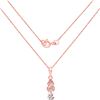 Image 2 : 0.43 ctw Morganite, Tourmaline Pink & Diamond Pendant 14K Rose Gold - REF-27F2W