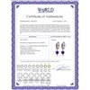 Image 2 : Genuine 4.1 ctw Amethyst Earrings 14KT White Gold - REF-52F2Z
