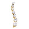 Image 1 : Diamond Graduated Journey Pendant 1/4 Cttw 10kt Yellow Gold