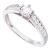 Diamond Solitaire Bridal Wedding Engagement Ring 1/2 Cttw 14kt White Gold