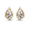 Image 1 : 0.83 ctw Aquamarine & White Diamond Earrings 14K Yellow Gold - REF-35Y2N