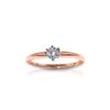 Image 1 : Genuine 0.15 ctw Diamond Anniversary Ring 14KT Rose Gold - REF-76T2A