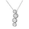Image 1 : 0.50 CTW Diamond Necklace 14K White Gold - REF-52H5M