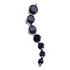 Image 1 : Round Black Color Enhanced Diamond Journey Pendant 1/4 Cttw 10kt White Gold