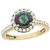 Image 1 : 1.38 CTW Mystic Topaz & Diamond Ring 10K Yellow Gold - REF-54M4K