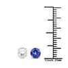 Image 3 : 0.94 ctw Tanzanite Earrings 14K White Gold - REF-36N4A