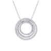 Image 1 : 1.02 CTW Diamond Necklace 14K White Gold - REF-85N8Y