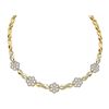 Image 1 : Diamond Infinity Flower Cluster Necklace 2.00 Cttw 14kt Yellow Gold
