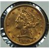Image 1 : 1900 $5 U.S. LIBERTY GOLD COIN