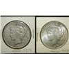 Image 1 : PAIR OF 1923 U.S. PEACE DOLLARS