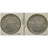 Image 1 : PAIR OF 1896 U.S. MORGAN SILVER DOLLARS