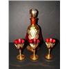 Image 2 : VICTORIAN RUBY GLASS DECANTER SET