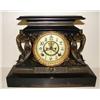 Image 1 : ANTIQUE EBONIZED MANTEL CLOCK