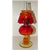 Image 2 : MINIATURE AMBERINA GLASS OIL LAMP