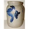 Image 1 : BLUE DECORATED STONEWARE CROCK
