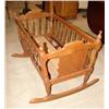 Image 1 : VICTORIAN WALNUT BABY CRADLE