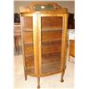 Image 1 : OAK BOW FRONT CHINA CLOSET