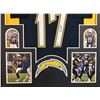 Image 2 : Philip Rivers Signed Los Angeles Chargers 30x48 Custom Framed Jersey (Beckett COA)