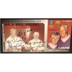 GORDIE & COLLEEN HOWE DUAL SIGNED GOLDEN WEDDING ANNIVERSARY TICKET