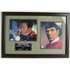 Image 1 : WILLIAM SHATNER & LEONARD NIMOY SIGNED STAR TREK PHOTO DISPLAY w/ JSA COA (FRAMED)