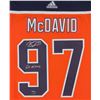 Image 2 : LTD. CONNOR McDAVID SIGNED OILERS CAPTAIN JERSEY INSCRIBED "GO OILERS" (UPPER DECK COA) LE OF 97