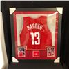 Image 1 : James Harden Signed Houston Rockets 30x40 Custom Framed Jersey (Beckett COA)