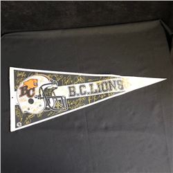 B.C LIONS TEAM SIGNED FOOTBALL PENNANT