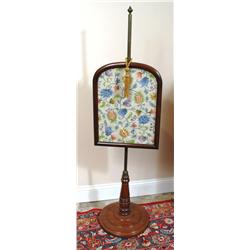 Needlepoint Fire Screen (Pole Screen)