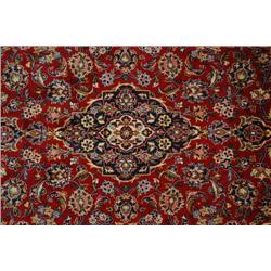 Hand Knotted Kashan Medalian Rug