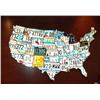 Image 1 : Decorative Art U.S. License Plates Map