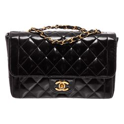 Chanel Vintage Patent Leather Flap Bag