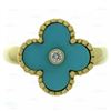 Image 1 : Van Cleef and Arpels Alhambra Turquoise + Diamond Ring