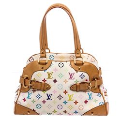 Louis Vuitton  White Mulitcolore  Monogram Shoulder Bag