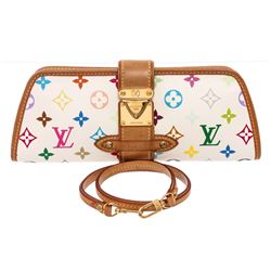 Louis Vuitton  White Mulitcolore  Monogram Shoulder Bag