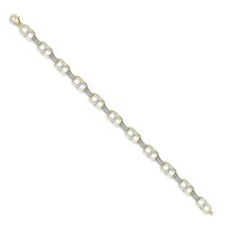 10kt Yellow Gold Round Diamond Link Fashion Bracelet 1/3 Cttw