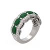 Image 1 : 5.03 ctw Emerald & Diamond Ring 18K White Gold