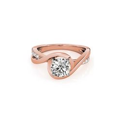 0.9 ctw Certified VS/SI Diamond Ring 18K Rose Gold