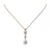 Image 2 : 1.75 ctw Diamond Designer Necklace 18K Rose Gold