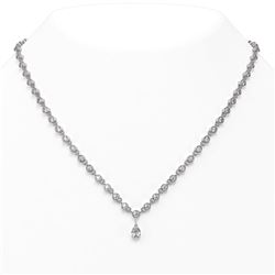 11.75 ctw Pear Cut Diamond Designer Necklace 18K White Gold