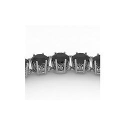 36 ctw Certified Black VS Diamond Necklace 14K White Gold