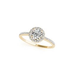 1 ctw Certified VS/SI Diamond Halo Ring 18K Yellow Gold