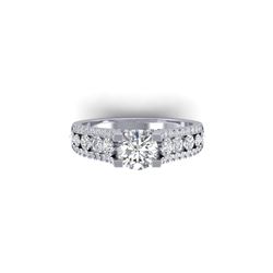 2.55 ctw Certified VS/SI Diamond Art Deco Micro Ring 18K White Gold