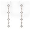 Image 2 : 2.88 ctw Diamond Designer Earrings 18K Rose Gold