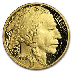 2008-W 1 oz Proof Gold Buffalo (Abrasions, Capsule Only)
