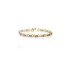 8.65 ctw Tanzanite & Diamond Bracelet 14K Yellow Gold