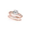 Image 1 : 1 ctw Certified VS/SI Diamond Solitaire 2pc Wedding Set 14K Rose Gold